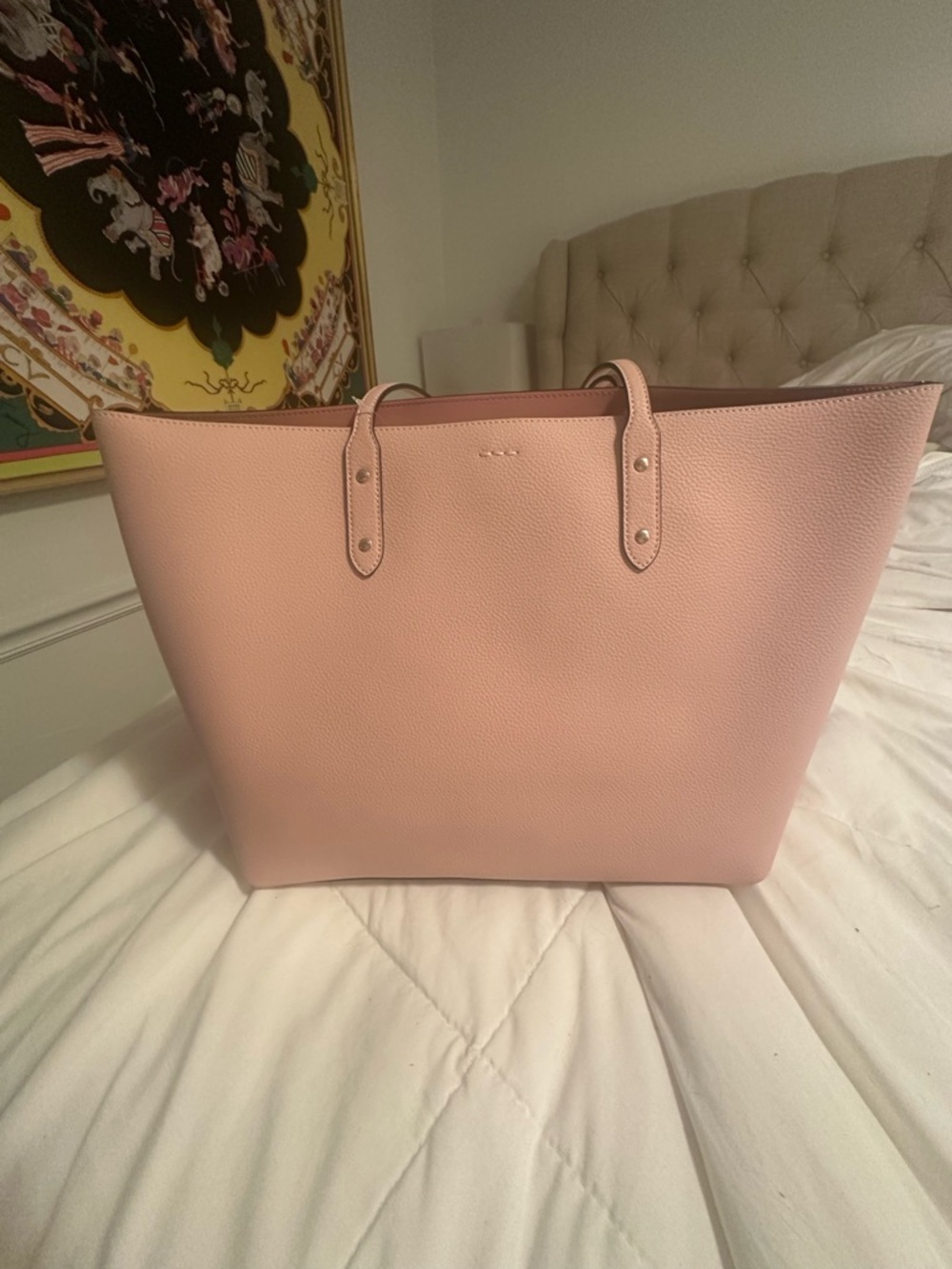 NWT. Pink pebbled Coach tote bag - Picture 3 of 3